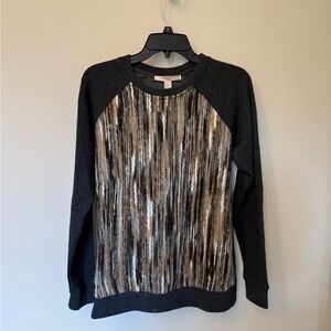 Forever 21 Gray and Brown Knit Sweater